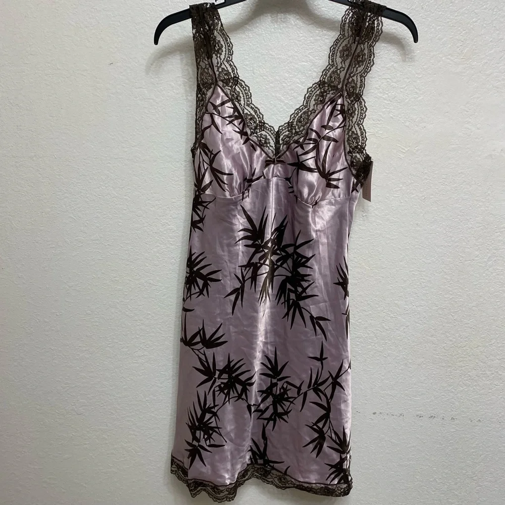 NWT Vintage 2004 Gilligan & O’Malley Sleepwear Dusty Violet Slip Nightgown S
